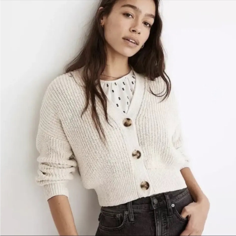 Madewell Greywood Cropped Cardigan Sweater